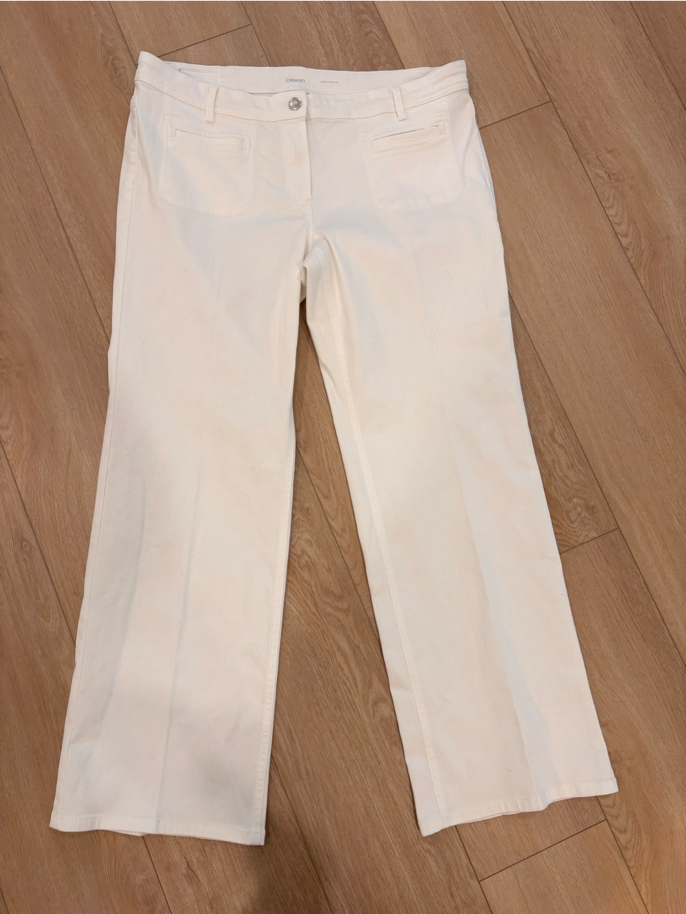 Women's Olsen Dana White Wide-Leg Jeans XL